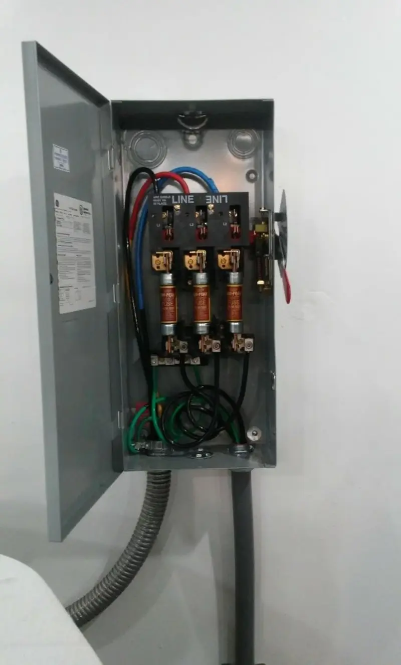 Three-phase disconnect switch installed for Electrical Wiring & Rewiring in Barton Creek