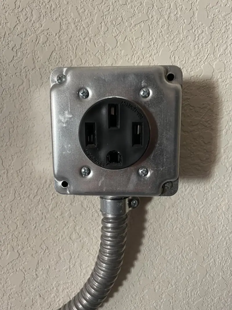 NEMA 14-50 outlet installed for Electrical Panel Upgrade in Barton Creek